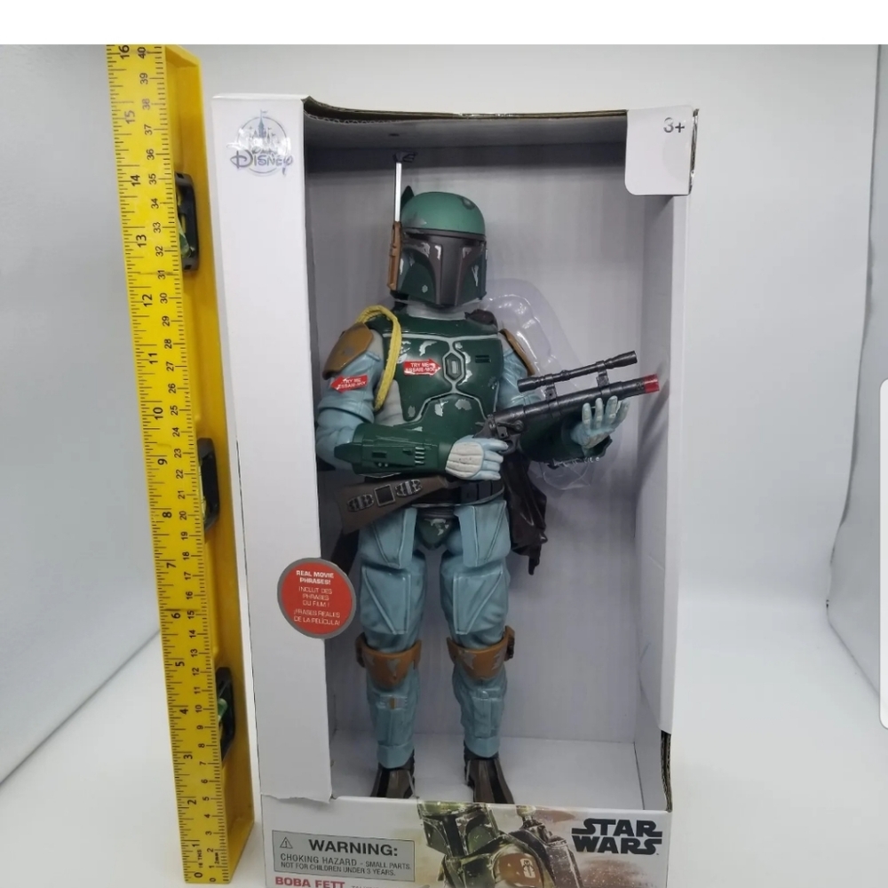 Disney Star Wars Boba Fett Action Figure Talking Exclusive 13.5in Light Up Blast
